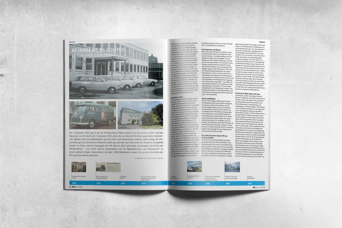HLAVNÍ TÉMA: 60 let MC-Bauchemie – Beton a Diamant