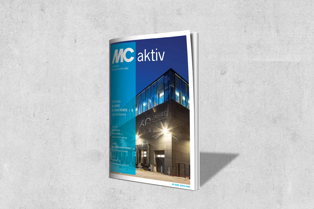 Aktuální vydání časopisu MC aktiv je o 60. nebo jinak řečeno diamantovém výročí MC-Bauchemie.