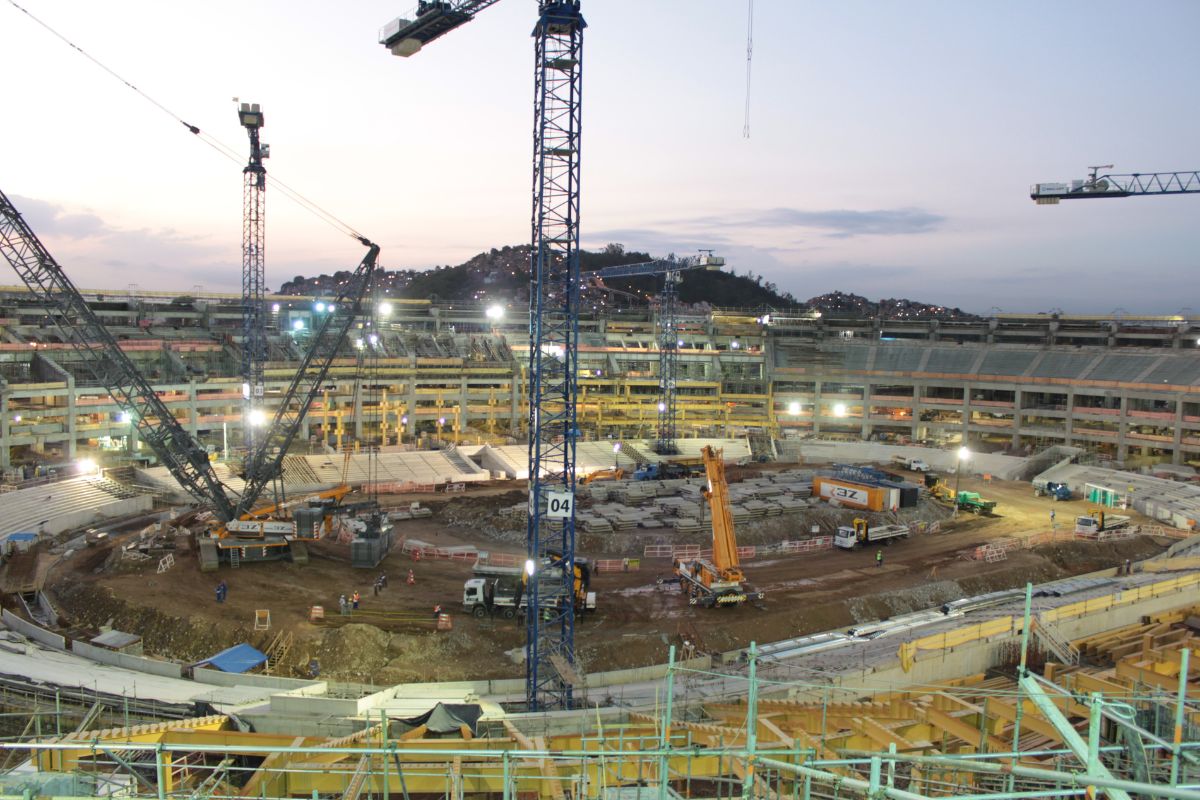 Pohled na legendární stadion Maracanã v Riu.