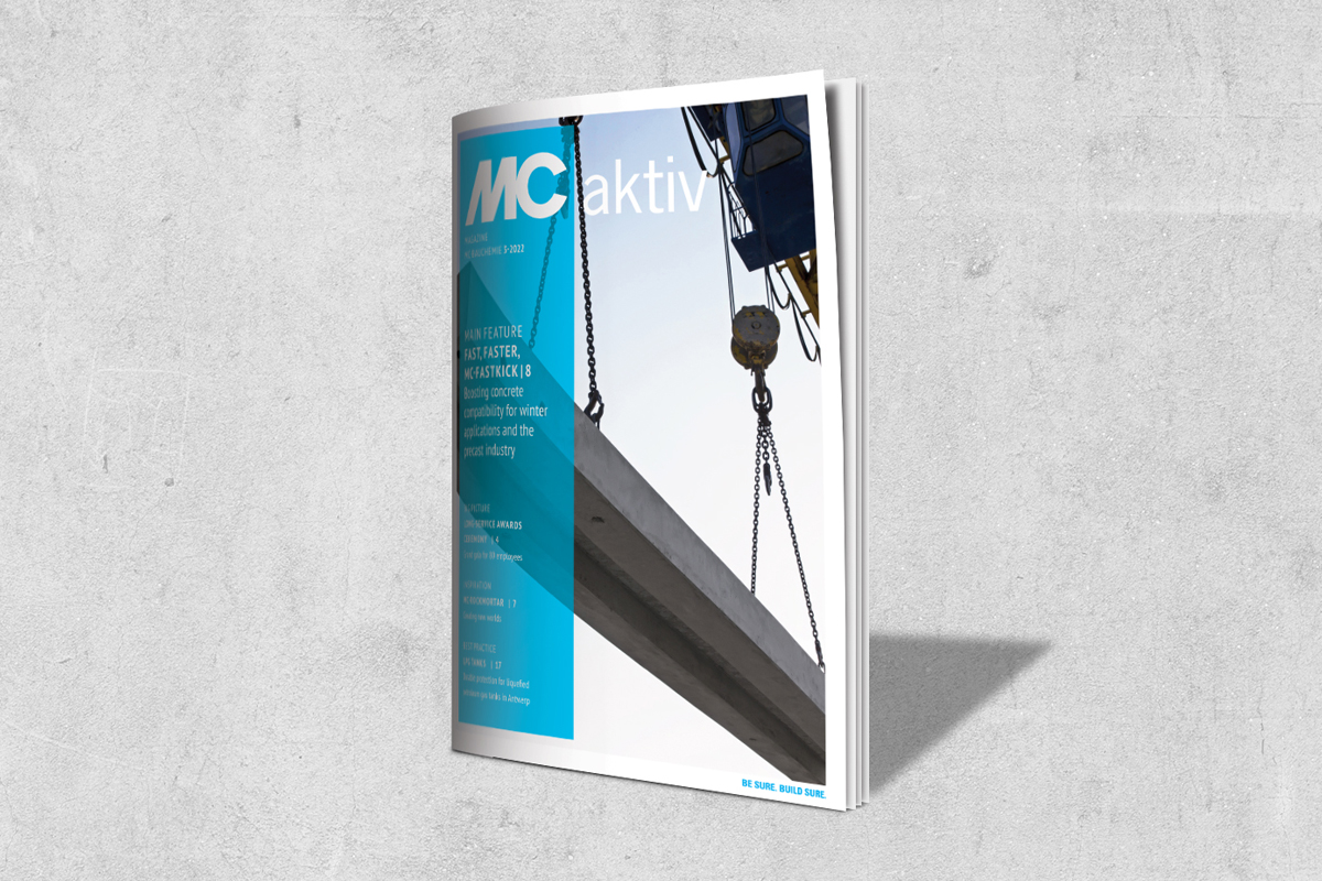 Nové číslo časopisu MC aktiv 3/2022 s TOP TÉMATEM Rychle, rychleji, MC-FastKick - výkop pro beton